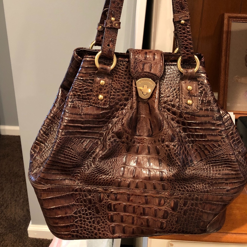 Brahmin alligator bucket bag